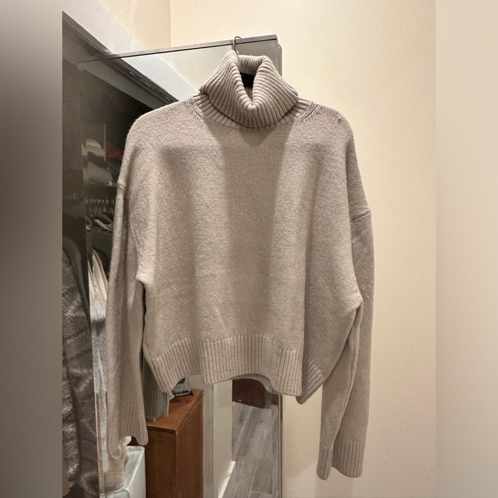 Tan Turtleneck Sweater